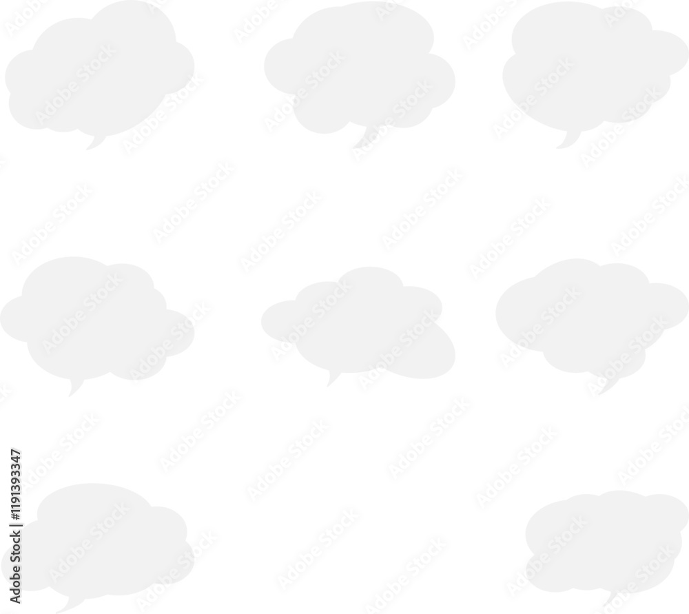 Set of Empty Speech Bubbles for Dialogue Set of Empty Speech Bubbles for Dialogue