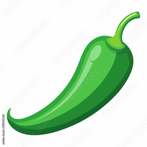 illustration of a green pepper