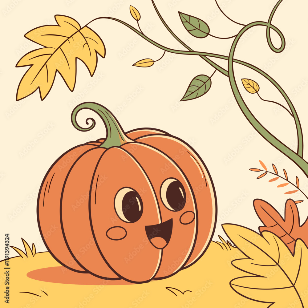 Naklejka premium background with pumpkin
