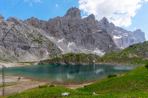 mountain lake in the alps