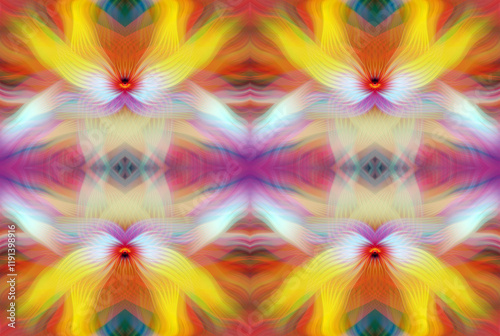 Kaleidoscope Abstract Art with Vivid Colorful Swirl Patterns Digital Painting Creative Multicolor Design for Backgrounds Wallpapers and Art Decor