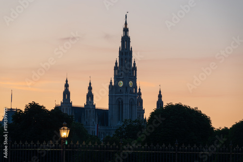 nighttime city church in europe