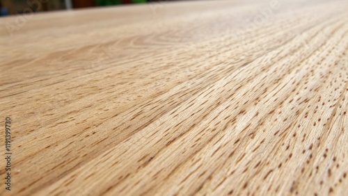 Closeup of a finegrained wood capturing the almost silky texture with tightly packed lightcolored fibers and minimal blemishes that suggest a highquality finish. photo