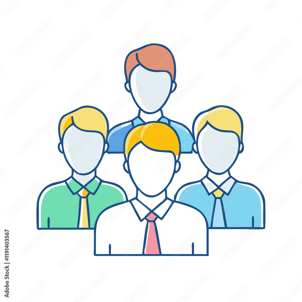 employee team vector icon, employee team vector illustration - simple illustration of employee team, perfect for logos and icons employee team employee team vector icon, employee team vector illustration - simple illustration of employee team, perfect for logos and icons employee team