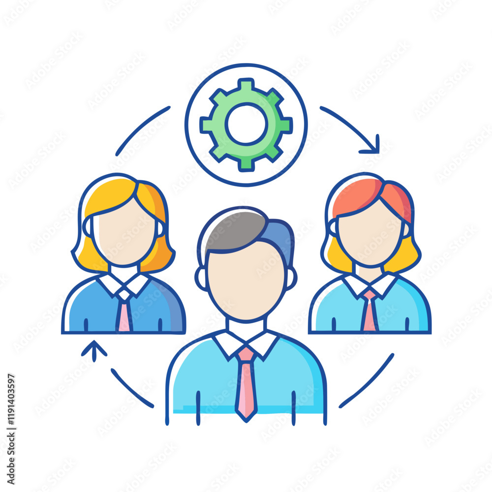 employee team vector icon, employee team vector illustration - simple illustration of employee team, perfect for logos and icons employee team employee team vector icon, employee team vector illustration - simple illustration of employee team, perfect for logos and icons employee team