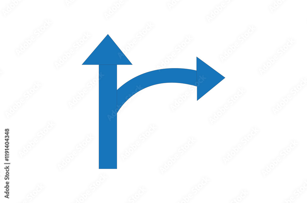 Road sign icon and illustration 