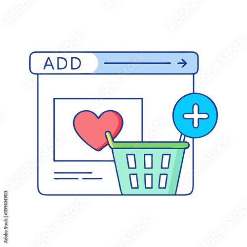 add to wishlist button vector icon, add to wishlist button vector illustration - simple illustration of add to wishlist button, perfect for logos and icons add to wishlist button