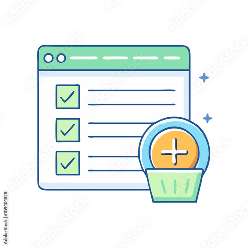 add to wishlist button vector icon, add to wishlist button vector illustration - simple illustration of add to wishlist button, perfect for logos and icons add to wishlist button