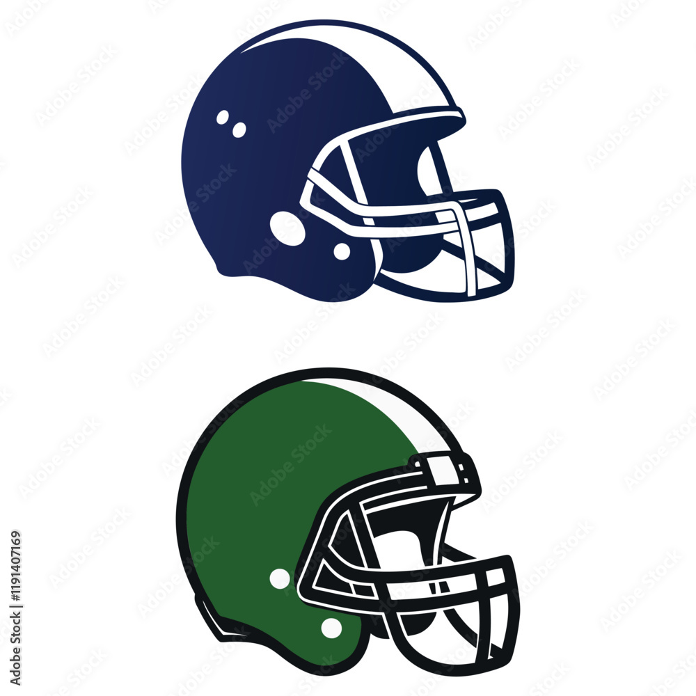Fototapeta premium American football football helmet football helmet flat style