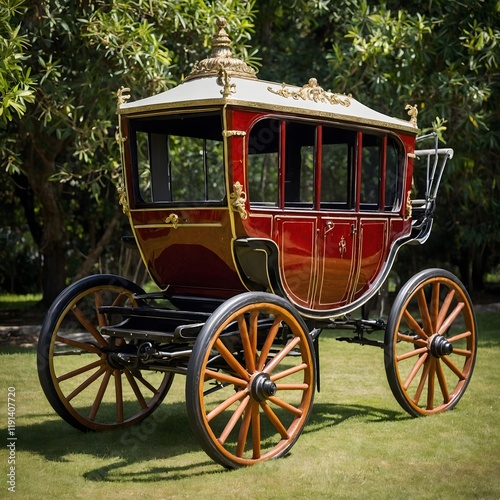 Elegant vintage carriage showcasing intricate craftsmanship and timeless design for historical reenactments