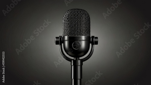 Microphone anmated Icon logo. microphone sign. Karaoke mic. Podcast microphone symbol isolated on transparent white background, microphone PNG photo