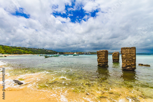 old bridge, pillars, rustic, Sosúa Bay, Dominican Republic, weathered, history, abandoned, structure, tropical, landscape, waterfront, ocean, beach, historical, architecture, ruins, coastal, sea, bay,
