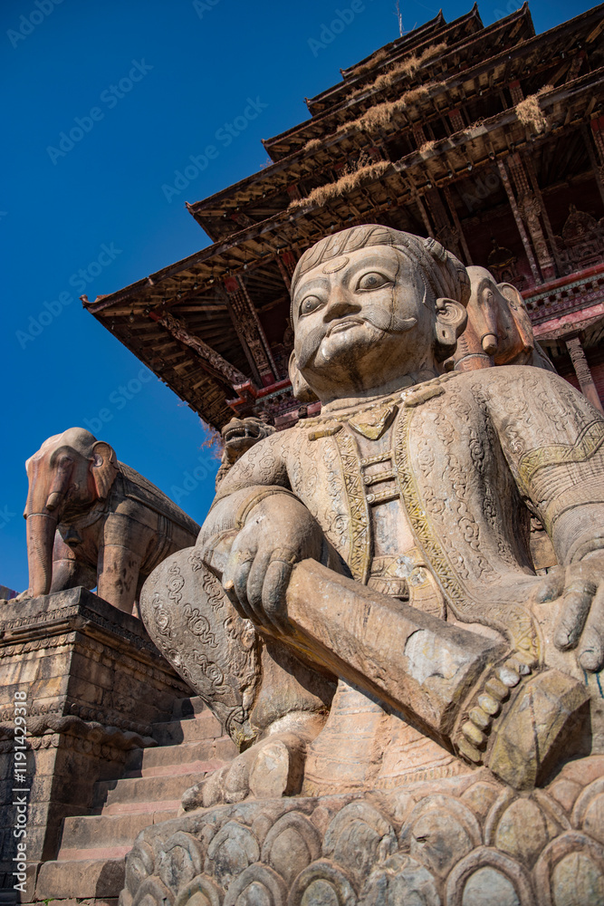 Fototapeta premium Buddhist temple in Lalitpur district Kathmandu.