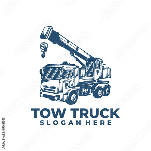 Tow Truck design vector illustration. Tow Truck logo concept template