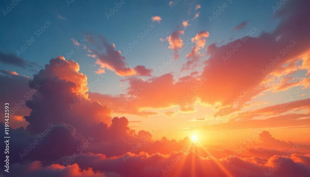 Fototapeta premium sunset in the sky