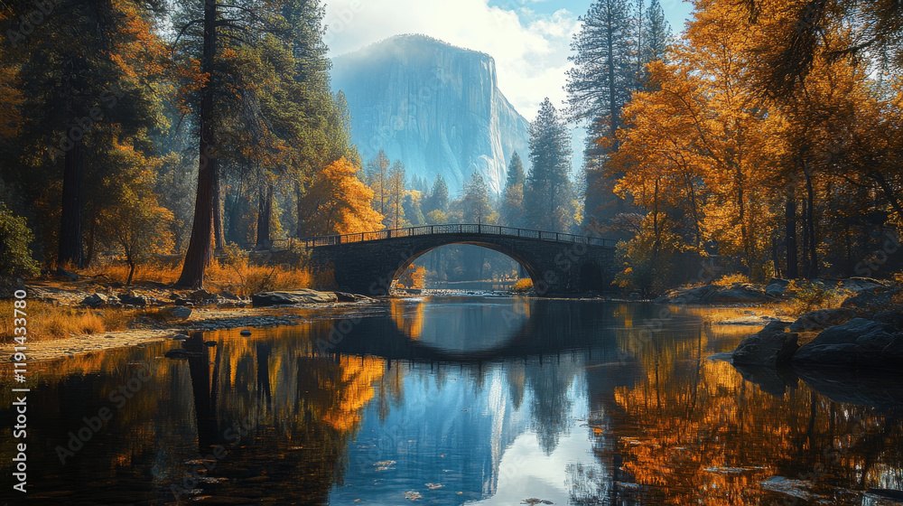 Naklejka premium The image is crisp and inviting, perfect for showcasing architectural beauty in nature.