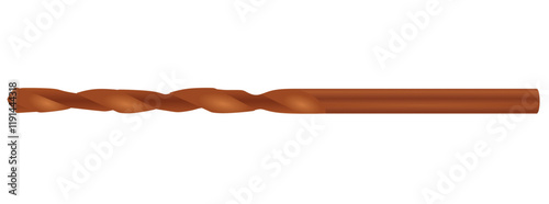 Metal drill bit. vector illustration