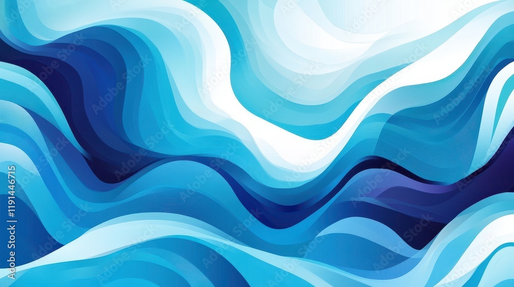 Abstract Blue Wave Pattern Design Art Abstract Blue Wave Pattern Design Art