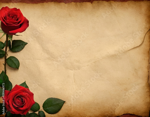 Cream background with rose 