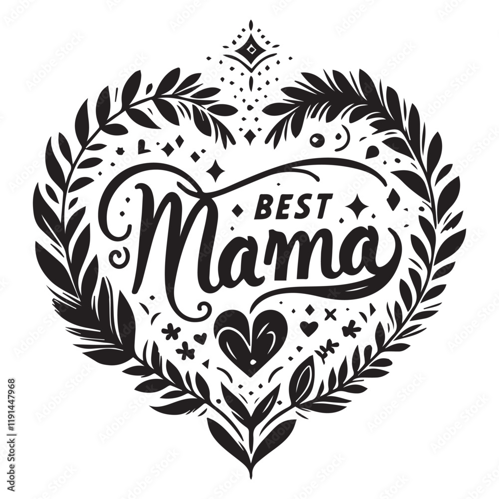 typography design best Mama white background typography design best Mama white background