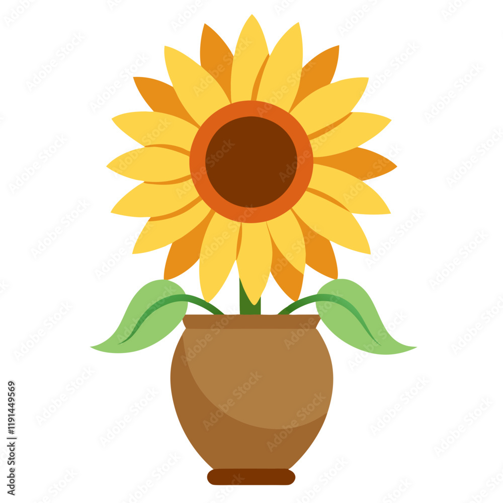 Obraz premium sunflower in a pot