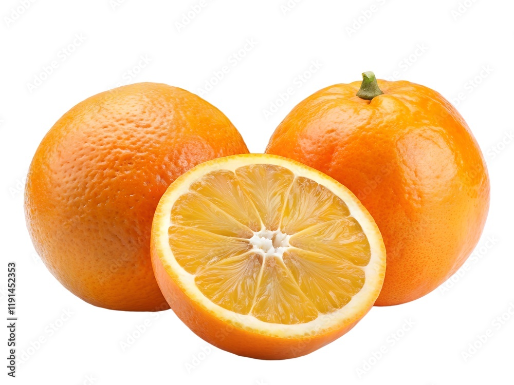 orange on white background