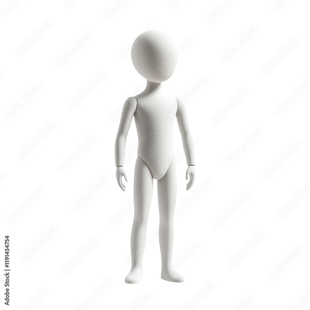 Isolated 3D Character Model on Transparent Background for Creative Projects Isolated 3D Character Model on Transparent Background for Creative Projects