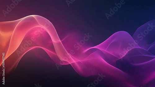 Abstract Pink Purple Gradient Wave Design