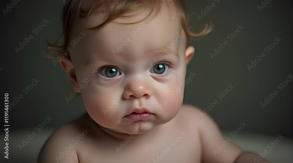portrait serious stern baby face looking angry or strong, beautiful newborn small kid with eyes for family , childhood expression closeup portrait serious stern baby face looking angry or strong, beautiful newborn small kid with eyes for family , childhood expression closeup