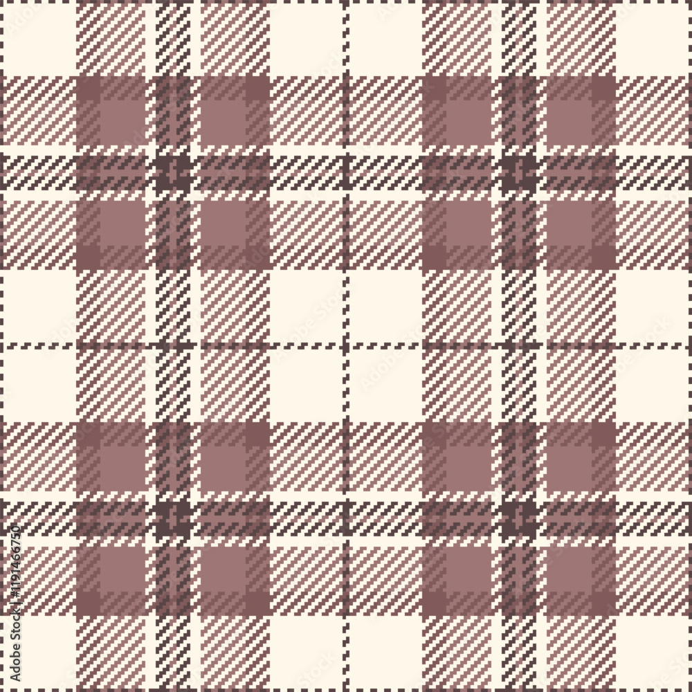 Holiday seamless background texture, sensual tartan pattern check. Page fabric textile plaid vector in pastel and sea shell colors.