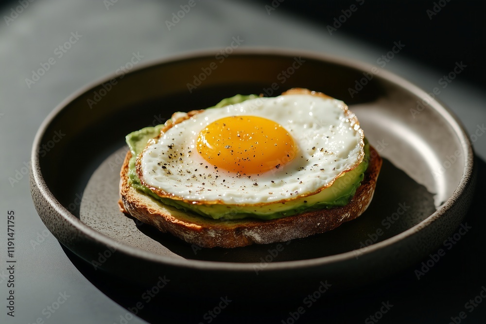 macro beautifully arranged avocado toast adorned with an egg, rich avocado texture, crispy sourdough bread macro beautifully arranged avocado toast adorned with an egg, rich avocado texture, crispy sourdough bread