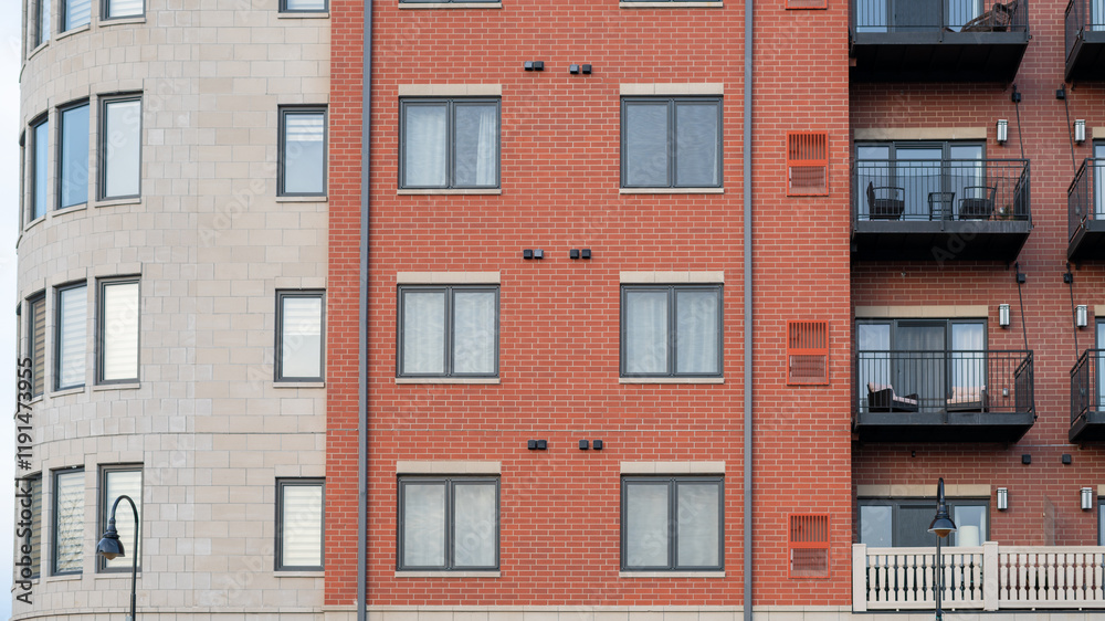 Abstract facade of a building with windows Abstract facade of a building with windows