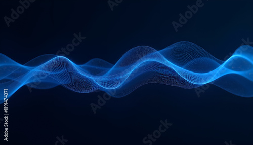 Abstract blue wave patterns for sound and technology concept