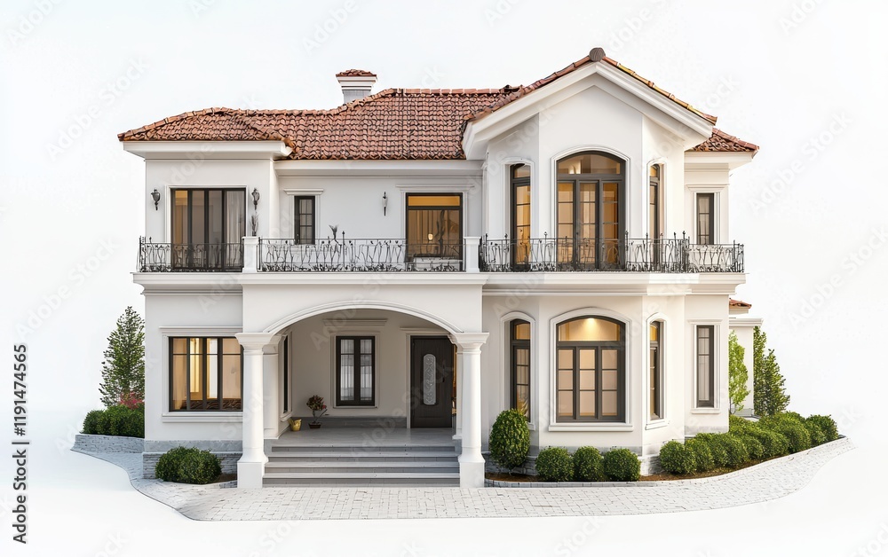 Fototapeta premium 3d house on white background