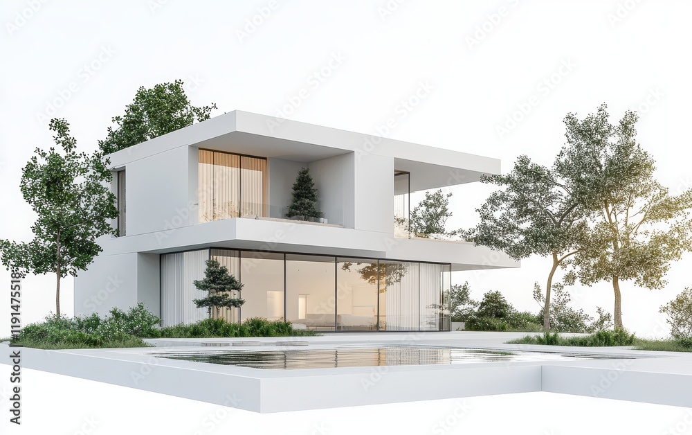 Fototapeta premium 3d house on white background