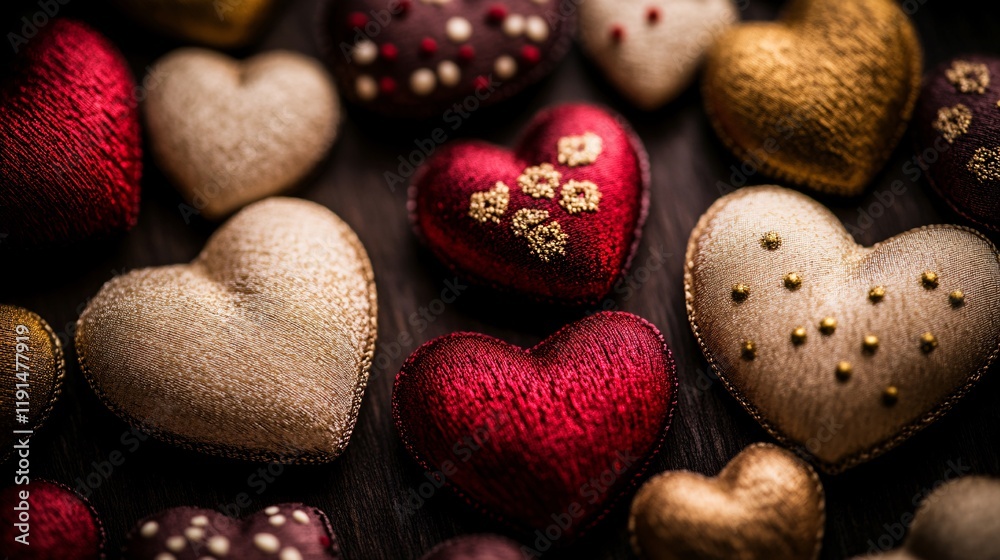 Obraz premium Valentine's Day Heart-Shaped Decorations