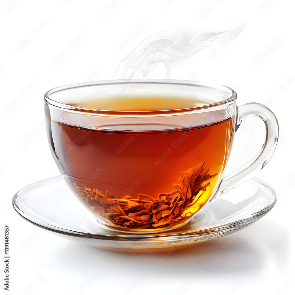 Steaming Herbal Tea in Clear Glass Cup for Cozy Morning Rituals Steaming Herbal Tea in Clear Glass Cup for Cozy Morning Rituals