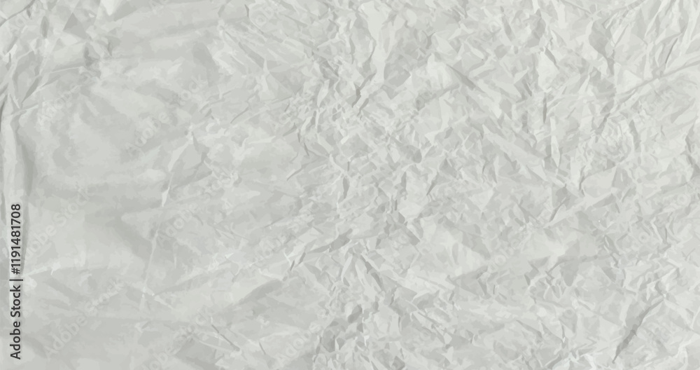 Crumpled grey paper texture. Abstract light blue background with wrinkled cardboard texture. Vector illustration horizontal crumpled empty white paper template for posters and banners. Crumpled grey paper texture. Abstract light blue background with wrinkled cardboard texture. Vector illustration horizontal crumpled empty white paper template for posters and banners.