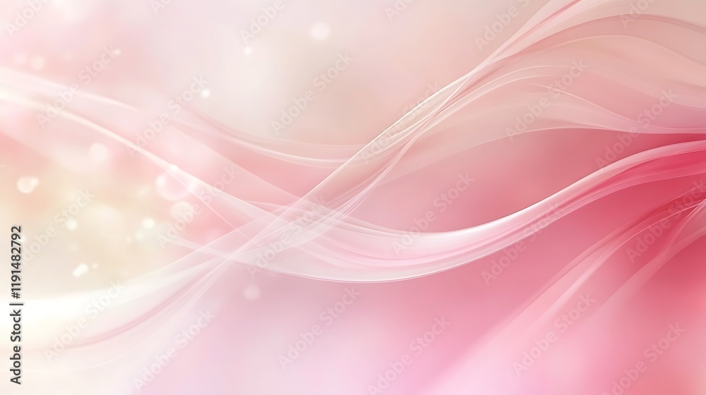 Abstract Pink Wave Background Design With Soft Light Effects Abstract Pink Wave Background Design With Soft Light Effects