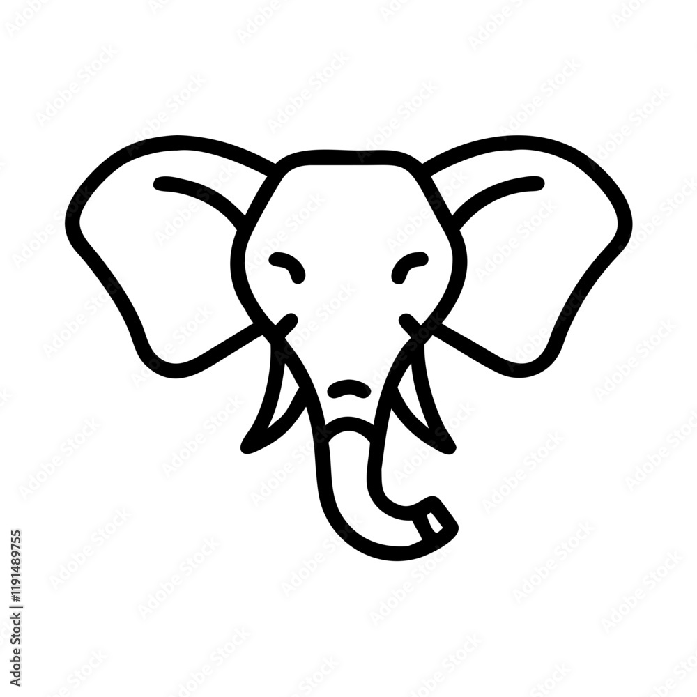 Fototapeta premium an elephant, with prominent ears and a trunk.