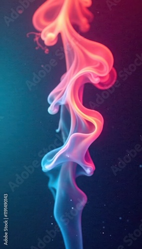 Glowing, translucent smoke patterns, intense color gradients , light, yellow
