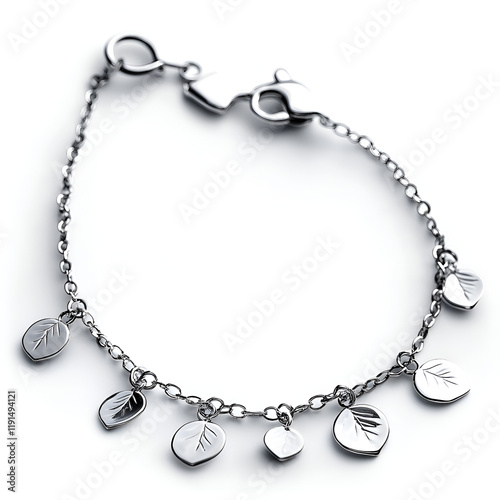 Wallpaper Mural Elegant Silver Charm Bracelet with Nature-Inspired Design for Women Torontodigital.ca