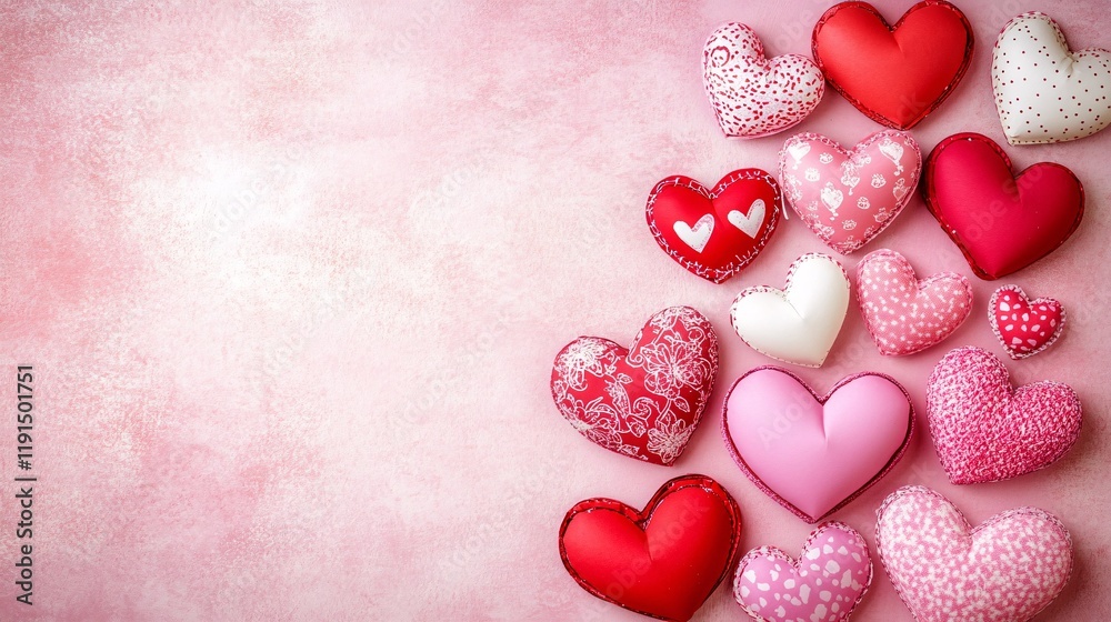 Fototapeta premium Valentine's Day Hearts Background