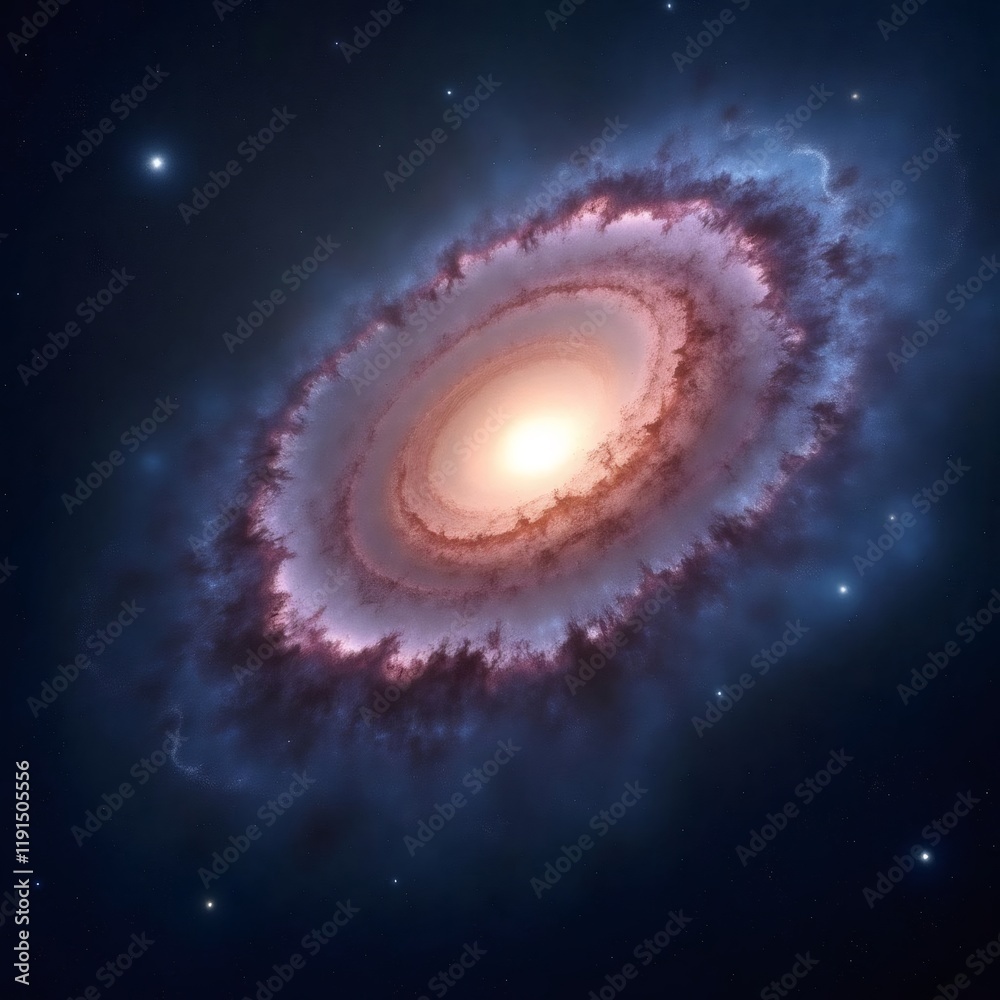 Fototapeta premium A vast cosmic swirl of vibrant starlight illuminates the infinite expanse of space
