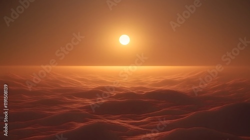 Sunset on Mars with Cloud Bands