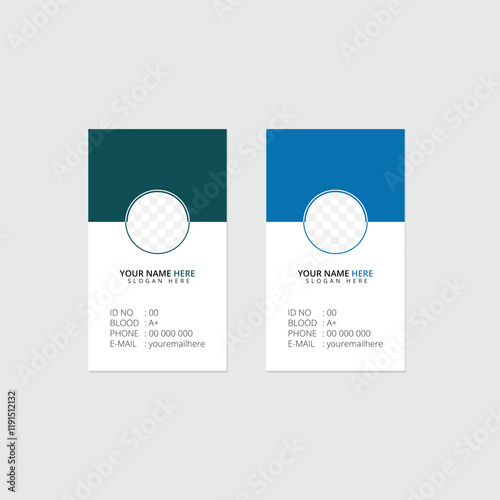 Simple Minimalistic Creative ID Card Layout Template Design