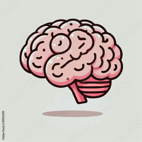 human brain organ vector illustration