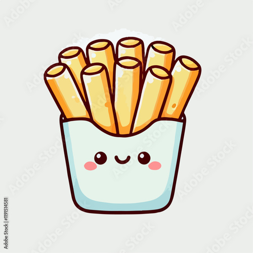 french fries food vector illustration
