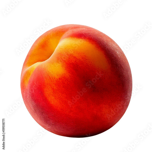 Obraz na płótnie peach isolated on white background w salonie