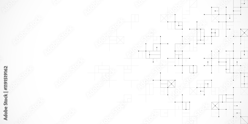 Minimalistic vector texture with linear squares pattern. Creative idea of modern design with abstract geometric background